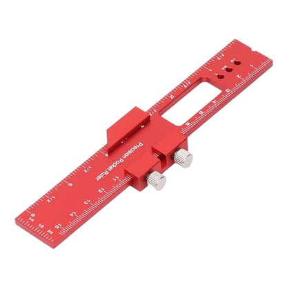 6 Inch Woodworking Ruler Adjustable Sliding Stop Aluminum Alloy Pocket Ruler for Marking Locating Measuring
