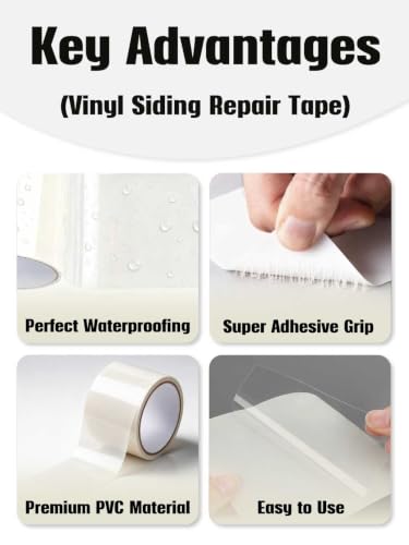 Bathtub Crack Repair kit & Vinyl Siding Patch Tape for Crack & Hole Repair