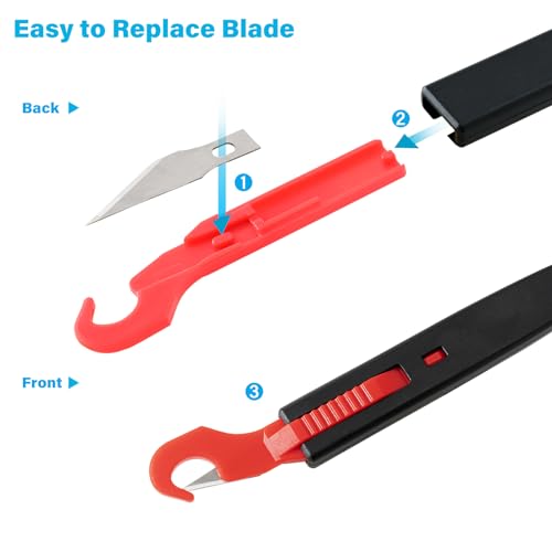 Gomake Vinyl Wrap Guard Cutter Knife Window Tinting Cutter Precision Automotive Safety Cutting Tool for Car Wrapping, Window Tinting,Decals,Signs, Wrap Film and Other Car Vinyl Cutting (W204)