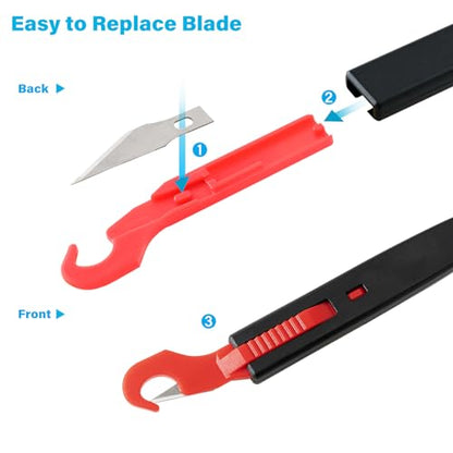 Gomake Vinyl Wrap Guard Cutter Knife Window Tinting Cutter Precision Automotive Safety Cutting Tool for Car Wrapping, Window Tinting,Decals,Signs, Wrap Film and Other Car Vinyl Cutting (W204)