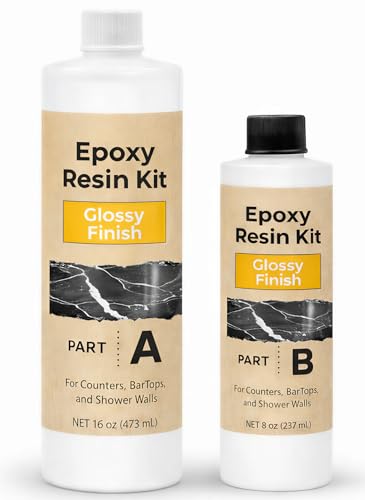 Stone Ultimate Top Coat Epoxy | DIY Epoxy Countertop Kit | Scratch Resistance, Yellowing Resistance – for Countertops, Bar Tops (Glossy Finish)