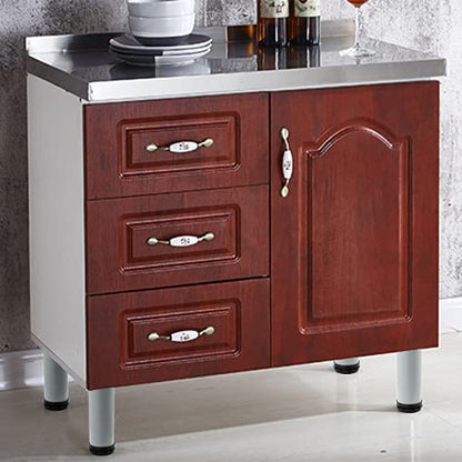 Set of 4 Adjustable Stainless Steel Furniture Legs 2.4 Inch White - color: White, size: 2.4 inch