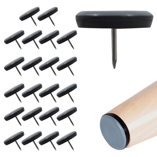 Teflon Furniture Sliders, 40 Pcs, 1-3/16inch Round Nail-On - size: 1-3/16 inch (30mm)