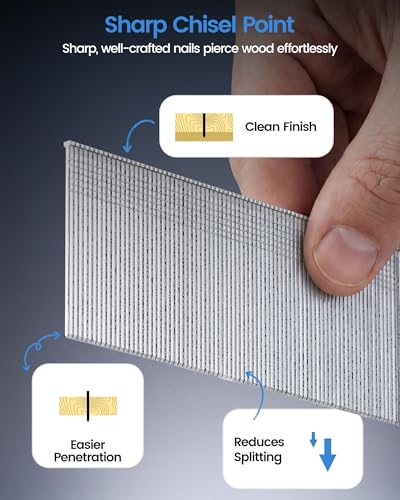 meite Brad Nails 1-3/16-Inch, 18 Gauge Galvanized Brad Nail 5,000 Count F30 for Pneumatic, Electric Brad Nailer Gun (1 Box) (Pack of 4) - size: 1-3/16 Inch (Pack of 4), style: 1 Box