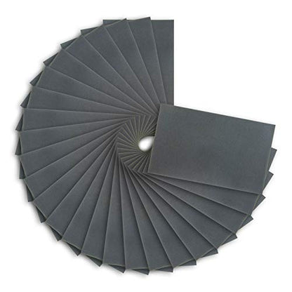 Dura-Gold 5-1/2" x 9" Wet or Dry Sandpaper Sheets, 1200 Grit, Box of 25 - size: 1200-Grit