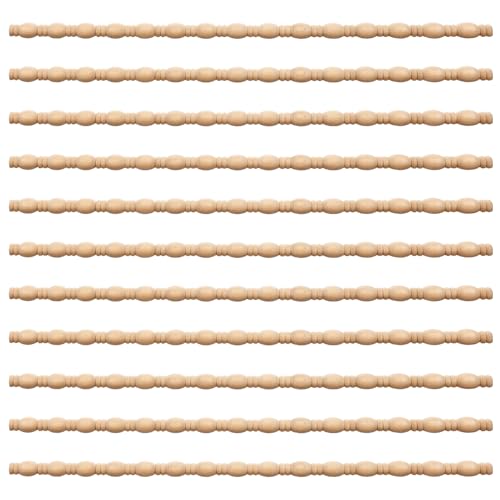 Nuanchu 12 Pcs Unfinished 3D Wood Trim Decor, Gourd Line, 15mm - size: 15mm, style: Gourd Line