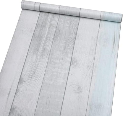 Self Adhesive Rustic Blue Wood Shiplap Contact Paper Shelf Liner for Kitchen Cabinets Dresser Drawer Table Cupboard Walls Furniture Decal 17.7X393 Inches - size: 17.7"W x 393"L