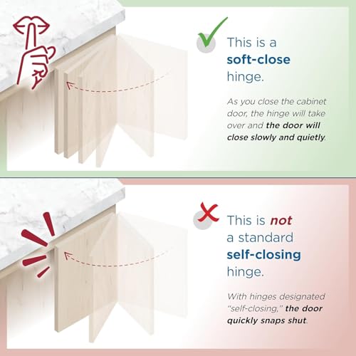 Amerock 1 Pair Full Overlay Soft-Closing Euro Concealed Cabinet Hinge - size: Full Overlay Face Frame