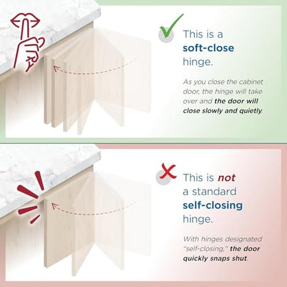 Amerock 1 Pair 165 Degree Full Overlay Lazy Susan Soft-Close Cabinet Hinge - size: 165 Degree Face Frame, style: Soft-Close