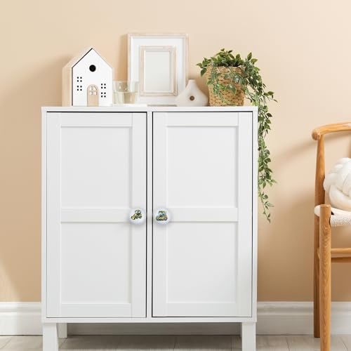 Lasyman1.5 8PCS Ceramic Fun Cabinet Boys Bedroom Nursery Kids Dresser Knobs Construction Truck Drawer Door Cupboard Handle Pulls