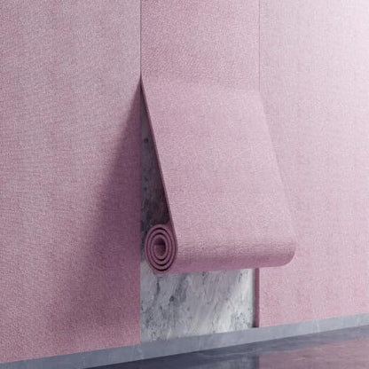 Yutianli 3D Wall Panel Peel and Stick Soundproof Foam Linen Wall Cloth Pink 16.7"x118" Self-Adhesive Decorative Wallpaper Anti-Collision Wall Padding - color: Pink