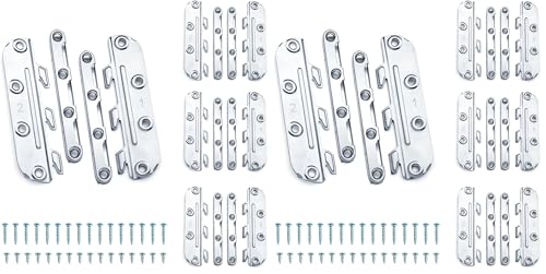 POWERTEC 71425-P2 Surface Mounted Bed Rail Brackets, Bed Frame Fasteners Hardware with Mounting Screws, Bed Rail Hooks for Wood Bed Frame, Set of 8 (Pack of 2) - size: Set of 8 (Pack of 2)