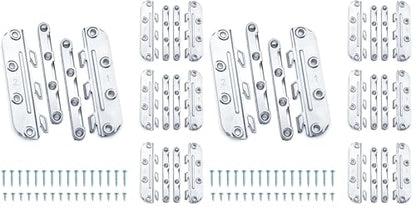 POWERTEC 71425-P2 Surface Mounted Bed Rail Brackets, Bed Frame Fasteners Hardware with Mounting Screws, Bed Rail Hooks for Wood Bed Frame, Set of 8 (Pack of 2) - size: Set of 8 (Pack of 2)