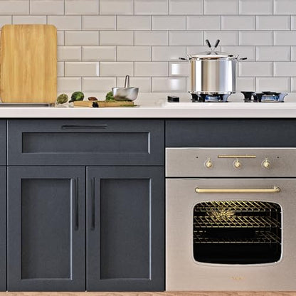 10 Pack 15 Inch Kitchen Cabinet Handles Matte Black Cabinet Pulls Zinc Alloy Drawer Pulls Solid Kitchen Hardware - color: Matte Black, size: 15'' Hole Center(381mm)
