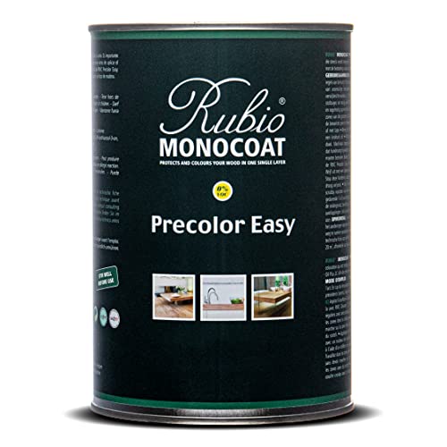 Rubio Monocoat Precolor Easy, Indoor Water-Based Wood Stain & Pre-Treatment, 200 ft² - Vanilla Cream | Quick-Dry, Eco-Friendly Pre-Color Bonding Stain for Indoor Use with Oil Plus 2C | 1 Liter - color: Vanilla Cream, size: 1 L