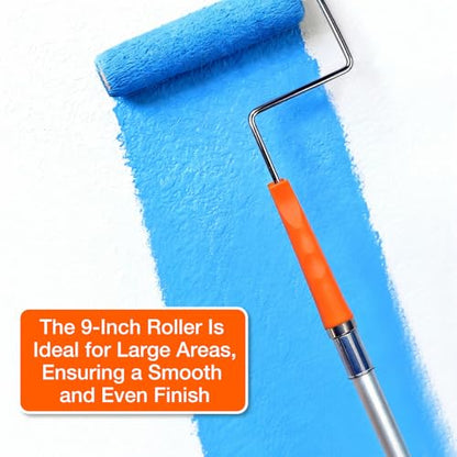 King Origin 20-Piece Paint Roller Kit, Extension Pole (4 ft) - color: 4"&9" Rollers, 20-Pack