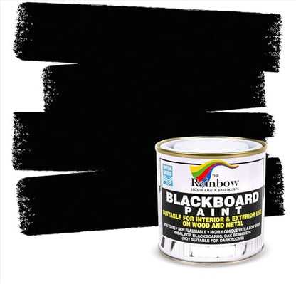 Chalkboard Blackboard Paint - Matte Finish [Black] - (8.5oz Cover 32 sf) - color: Black, style: 8.5oz Metal Can