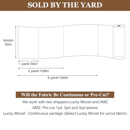 Faux Leather Fabric 55" W 1.15MM Thick Marine Vinyl Fabric 5 Yards 55"x180" - color: Brown, size: Pre-Cut 5 Yards