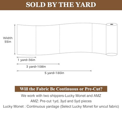 Faux Leather Fabric 55" W 1.15MM Thick Marine Vinyl Fabric 3 Yards 55"x108" - color: Brown, size: Pre-Cut 3 Yards