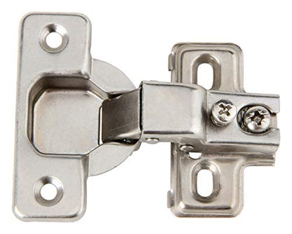 Silverline 1/2 inch Overlay Concealed Cabinet Hinges, Self-Closing Short Arm European Hinge for Face Frame Cabinets, 105Deg Opening, 35mm Cup, Screw-On Steel Hardware with Screws (10 Pack) - size: 10 Pack