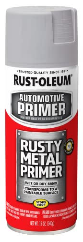 Rust-Oleum Automotive Rusty Metal Primer Spray, Flat Light Gray