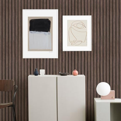 Yun-aeon Natural Wood - Dark Brown Slats Peel and Stick Wallpaper for Wall - color: Dark Brown, size: 17.3" x 160"