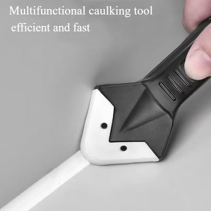 3-in-1 Silicone Caulking Tools Set,Multi-Angle Removal & Scraping Tool