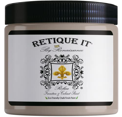 Retique It Chalk Furniture Paint by Renaissance DIY, 16 oz (Pint), 11 Alabaster - color: Alabaster 11, size: 16 Fl Oz (Pack of 1)