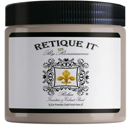Retique It Chalk Furniture Paint by Renaissance DIY, 16 oz (Pint), 11 Alabaster - color: Alabaster 11, size: 16 Fl Oz (Pack of 1)