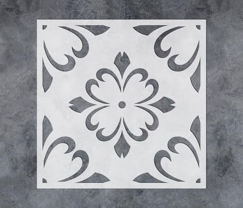 GSS Designs Reusable Tile Stencils 12 x 12 Inch Wall Stencils for Painting (Style 7, 12'' x 12 '') - color: Style 7