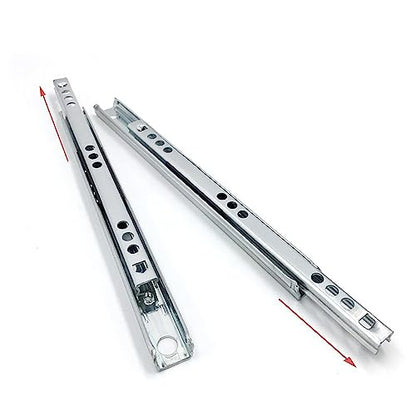 15.7 Inch Drawer Slides Runners Metal Ball Bearing Drawer Runner Draw for Replacement Two Way Drawing Slide Track Rail 17mm Wide x 400mm Length 1 Pair (0.7" Wide) - size: 15.7" * 0.7" (400*17mm)