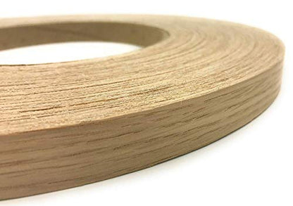 Edge Supply White Oak 1-1/2 in x 25 ft Roll – Pre-Glued Iron-On Wood Veneer Tape – Wood Veneer Edge Banding Tape with Hot Melt Adhesive, Smooth Sanded Finish Ideal for Furniture & DIY, Made in USA - color: White Oak, size: 1-1/2 in x 25 ft