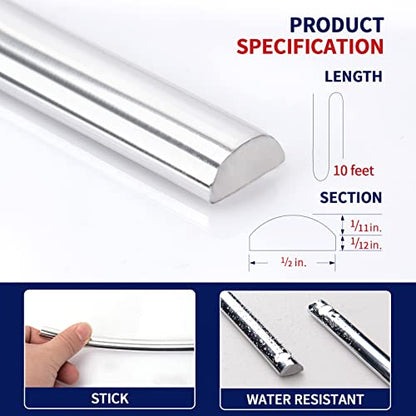 Art3dwallpanels Peel and Stick Trim, 10 Ft, Stainless Steel - color: Stainless Steel, size: 10 Feet