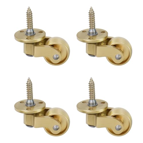 Semetall Solid Brass Swivel Caster 1" Set of 4 - style: A-102