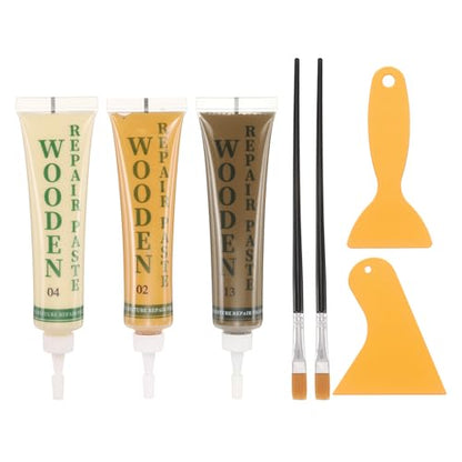uxcell Wood Repair Kit 3 Color 0.88oz Wood Fillers Furniture Repair Kit - color: Brown, Maple, Light Walnut