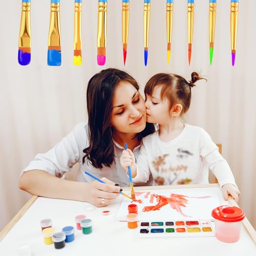 AROIC Acrylic Paint Brush Set, 36pack/360pcs Nylon Hair Paint Brushes - size: 360pcs-blue