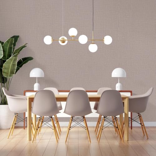 Grasscloth Peel and Stick Wallpaper 15.7"X120" Cinnamon Contact Paper - color: Cinnamon, size: 15.7" x 120"