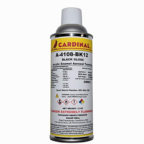 A4108 BK12 BLACK GLOSS POWDER COATING SPRAY PAINT - color: Black