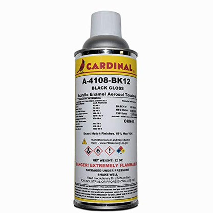 A4108 BK12 BLACK GLOSS POWDER COATING SPRAY PAINT - color: Black