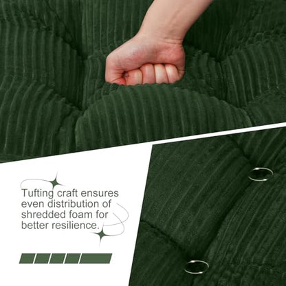 idee-home Rocking Chair Cushions Indoor, Glider Rocker Replacement Cushions - color: Green, size: 28 X 19 X 4 In & 16 X 19 X 4 In