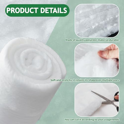 RRKTP Upholstery Batting for Quilting, 230 GSM Dacron Polyester Quilt Batting for Sewing, Cushion Wrap for Foam Padding, DIY Projects, 48" x 10 Yards - size: 48"- 10 yards