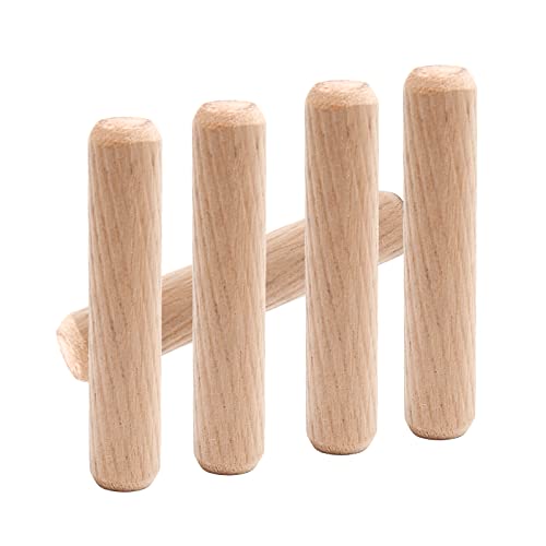 120Pcs 3/8"x2" Hardwood Fluted Dowel Pins for Woodworking DIY - size: 3/8" x 2"