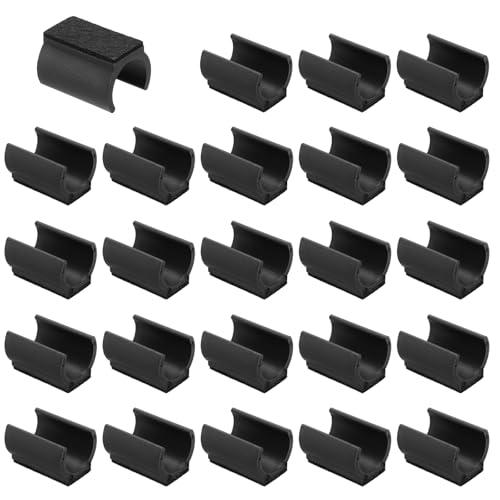 PATIKIL 24pcs Rectangle Chair Leg Cover with Felt Pad, 25mm Cap,Black - color: Black Black, size: 25MM