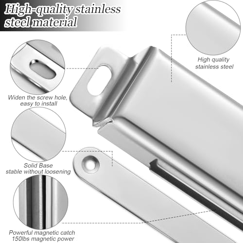 Yaocom 2 Pcs 150lb Stainless Steel Heavy Duty Magnets Door Catch,3.74 Inch - size: 3.74 inch