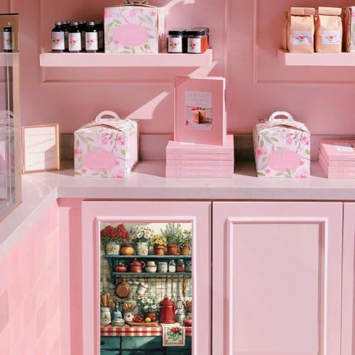 OLYCRAFT 3 Sheets/Set Rub on Transfers for Craft 12x6 Inch Countryside Kitchen PVC Furniture Decal Reusable Waterproof Transfer Self-Stick Tableware Transfer with Scraper for Dressers Cabinets Window - style: Kitchen