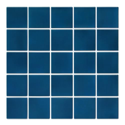 Commomy Matte 3D Peel and Stick Tile,10 Pcs 11.8"x11.8" Nary Blue - color: Navy Blue