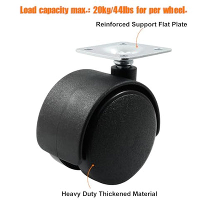 2 Inch Swivel Caster Wheels, Plate Caster, 4pcs - style: 2 Inch