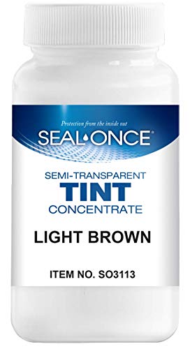 Seal-Once Semi-Transparent Color Tints - Light Brown Liquid Wood Treatment - Multi-Surface Concentrate in a Bottle - color: Light Brown