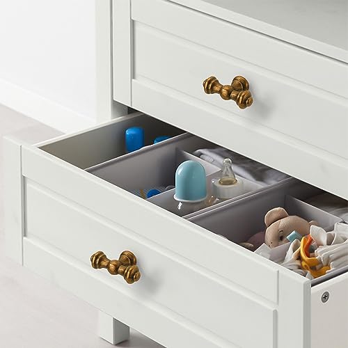 Amerdeco 10 Pack Antique Brass Kitchen Cabinet Knobs 2.1 Inch(53mm) Single Hole Cabinet Handles Dresser Knobs Drawer Knobs and Pulls for Bathroom Cabinets - color: Antique Brass, size: Knobs