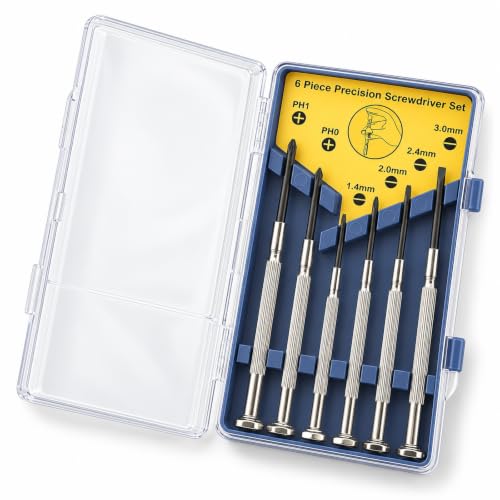 6 PCS Precision Screwdriver Set Mini Flathead and Phillips Tools - color: Silver, size: 6PCS
